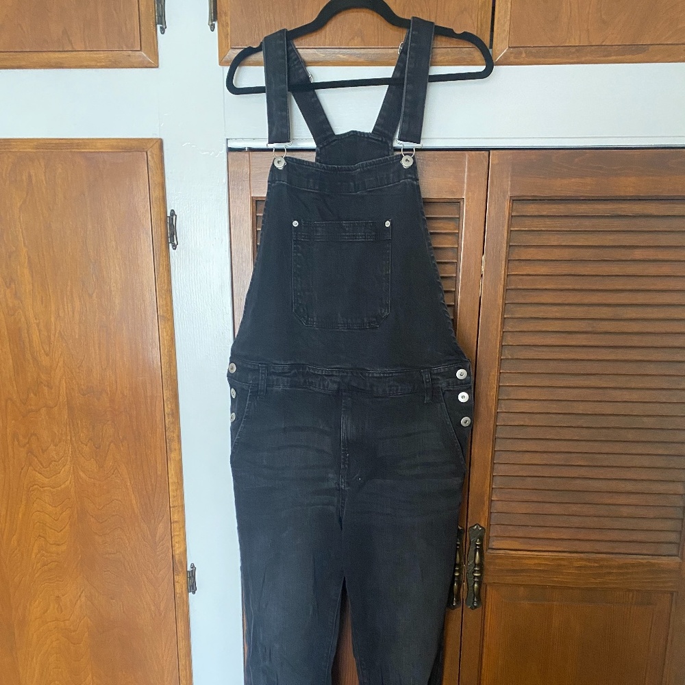 Fashion Nova Men's Denim Overalls - Black, size 34"